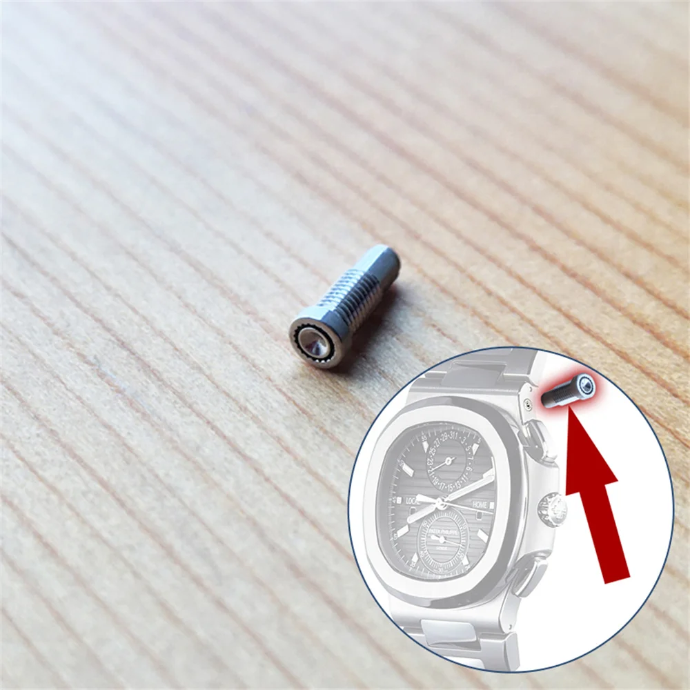 Patek Philippe Watch Nautilus - 18k สีขาวทองซ่อนนาฬิกา Pusher ปุ่มสําหรับ Patek Philippe
