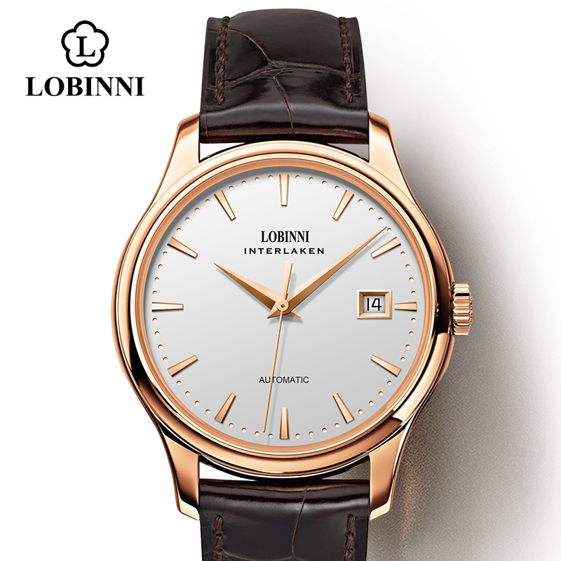 Omega Watch Constellation - นาฬิกาข้อมือผู้ชายระบบอัตโนมัติ LOBINNI แฟชั่นธุรกิจ ดีไซน์หรูหรา แบรนด์ชั้นนำ กันน้ำลึก
