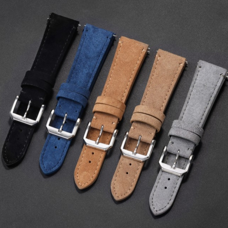 Suede Strap Watch - Vintage Suede 18 มม.นาฬิกาหนัง 20 มม.22