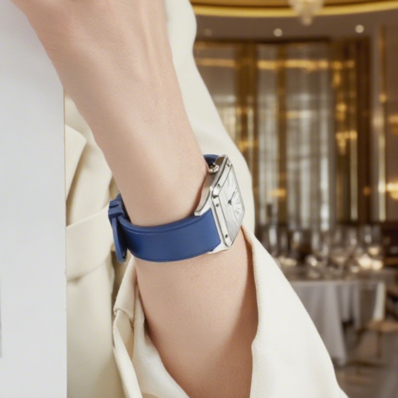 ผู้ชาย QUICK RELEASE ยาง Fkm ส - Cartier Watch Santos บทวิจารณ์และราคา