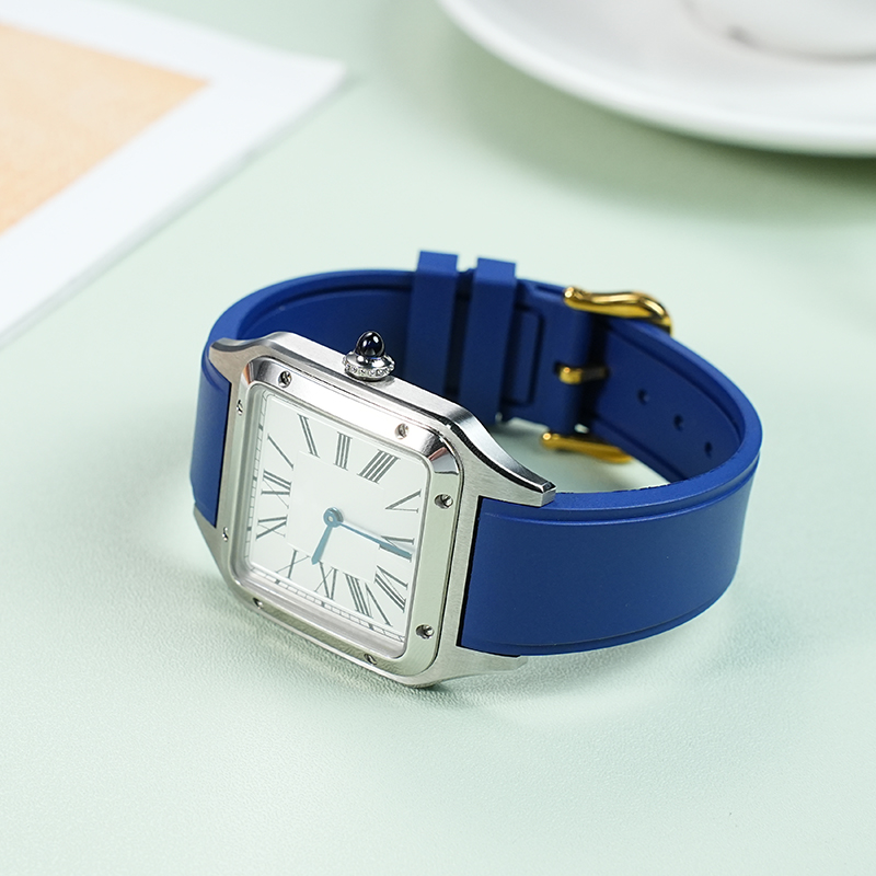 ผู้ชาย QUICK RELEASE ยาง Fkm ส - Cartier Watch Santos บทวิจารณ์และราคา