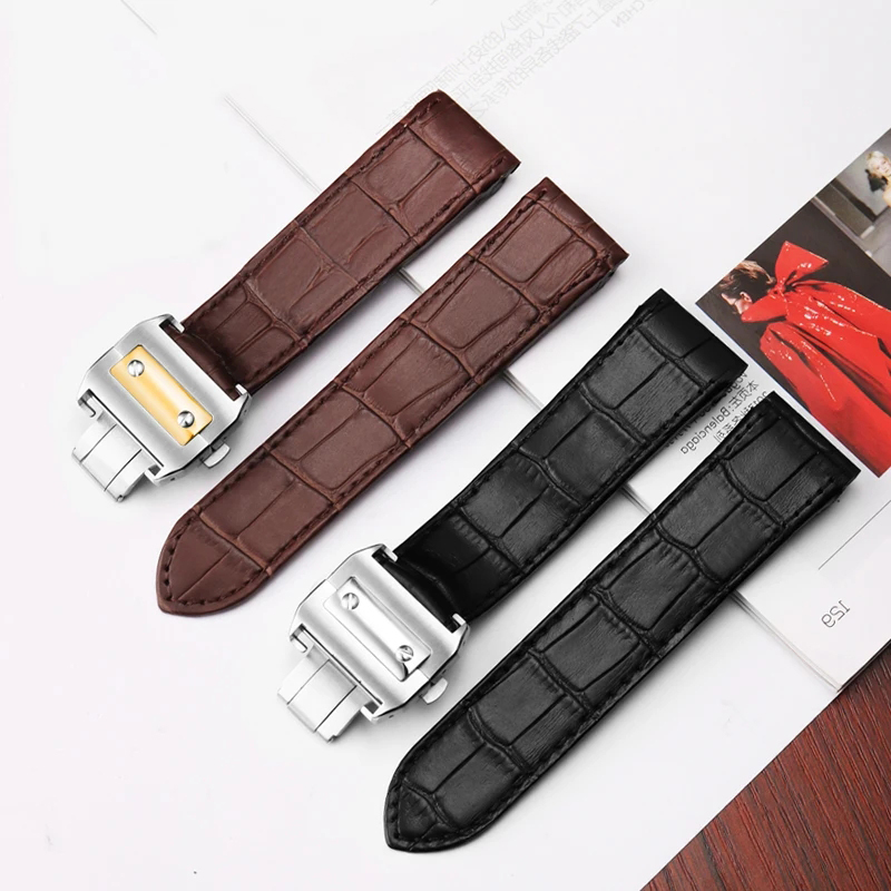 Cowhide คุณภาพสูงนาฬิกาสําหรับ - Cartier Watch Santos บทวิจารณ์และราคา