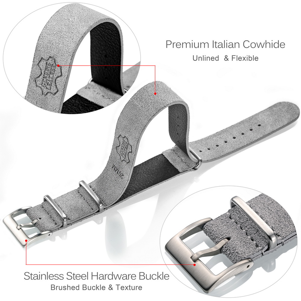 HEMSUT ของแท้นาฬิกาหนัง Band S - Suede Strap Watch บทวิจารณ์และราคา