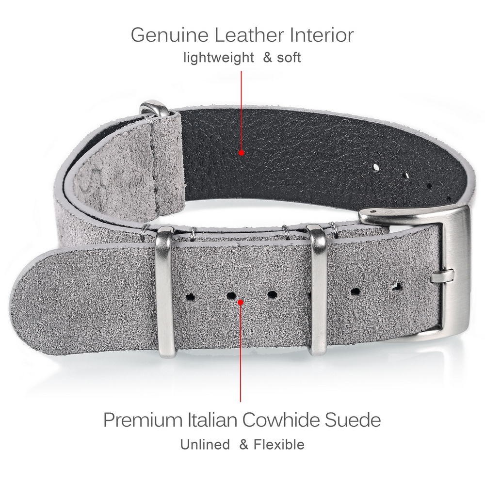 HEMSUT ของแท้นาฬิกาหนัง Band S - Suede Strap Watch บทวิจารณ์และราคา